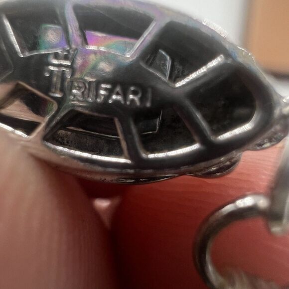 Vtg Crown Trifari Necklace Floating Pearls Illusion Real Pearls Wedding Multi - Picture 4 of 8